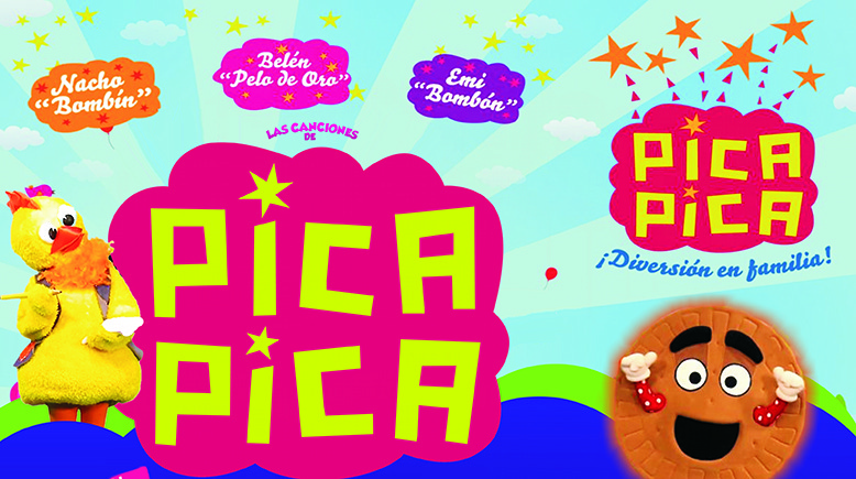 El show para los más chicos de»Las Canciones de Pica Pica» el sábado en Banfield