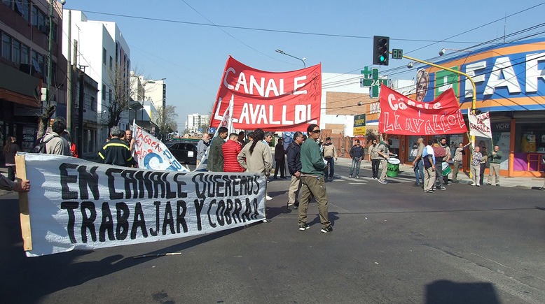 Trabajadores de Canale se movilizaron a la sede local del Ministerio de Trabajo