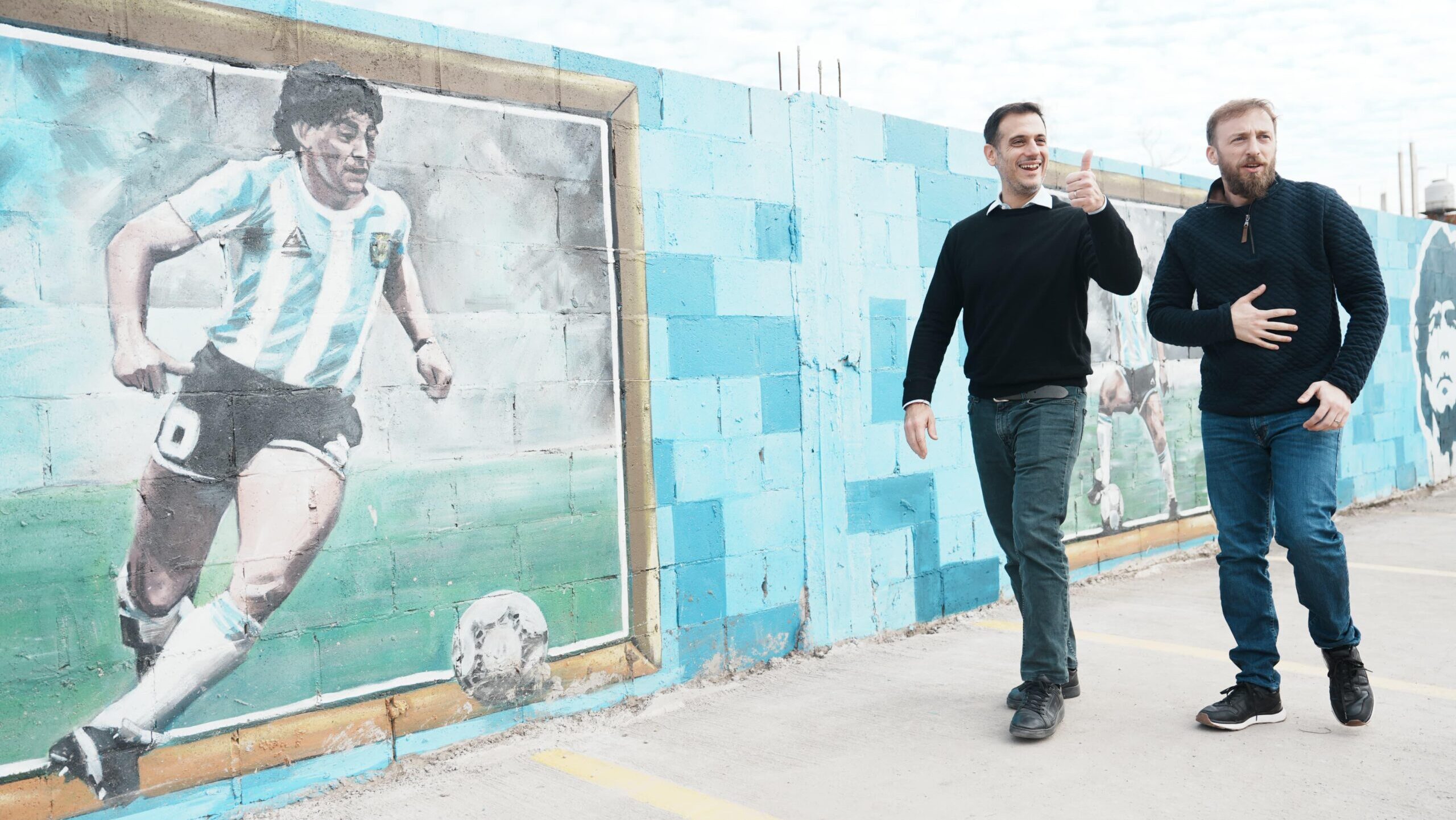 Otermín y Álvarez recorren obras en calle Hornos dentro del programa «Diego nos une»