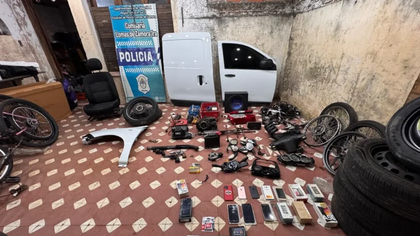 Golpe al robo automotor: investigaban el hurto de un auto y descubrieron un desarmadero clandestino en Lomas