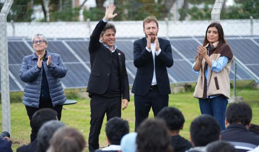 Kicillof, Otermín y Vilar lanzaron el programa «Empleo Verde» en el Parque Solar de Fiorito